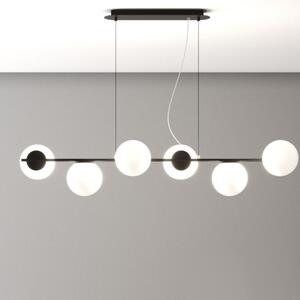 Lampadario moderna top light holly 1201 s6 e27 led metallo vetro - Top Light