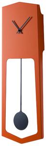 Orologio a Pendolo In Metallo Verniciato AIKA � Il Ritmo del Tempo Dimensioni 18�4,2� h 54 cm in Metallo verniciato design contemporaneo colore ORANGE RAL 2009