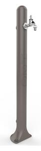 Fontana da Giardino In Resina con Rubinetto e Porta tubo a H20, Dimensioni 12,5x18xh 90 cm - peso 2 kg con rubinetto, Garantita Colore Dove Gray