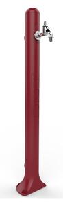 Fontana da Giardino In Resina con Rubinetto e Porta tubo a H20, Dimensioni 12,5x18xh 90 cm - peso 2 kg con rubinetto, Garantita Colore Ruby