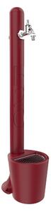 Fontana da Giardino In Resina con Rubinetto e Porta tubo E cestello H20, Dimensioni 20x18xh 90 cm - peso 2 kg con rubinetto, Garantita Colore Ruby