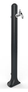 Fontana da Giardino In Resina con Rubinetto e Porta tubo a H20, Dimensioni 12,5x18xh 90 cm - peso 2 kg con rubinetto, Garantita Colore Antracite