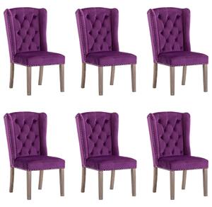 3055867 Dining Chairs 6 pcs Purple Velvet (6x287956)