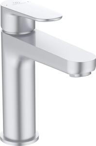 Rubinetto da lavabo CERAFINE O H120, con valvola push-open argento argento