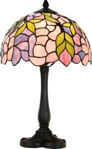 Clayre & Eef Lampada da tavolo Tiffany Ø 30x50 cm Vetro rosa