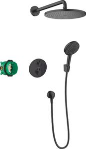 Hansgrohe Croma - Set doccia 280, con termostatico a incasso Ecostat S, nero opaco 27961670