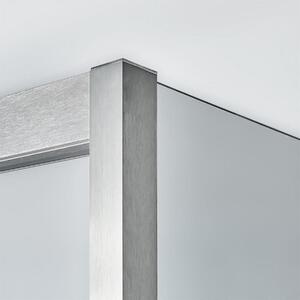 Lato fisso prodotto senza tipo di apertura Style 80 cm, H 200 cm in vetro, spessore 8 mm trasparente silver
