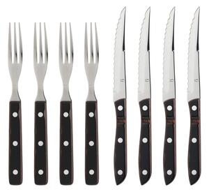Posate nere e argentate in acciaio inox 8 pz Old Farmer Classic – Gense