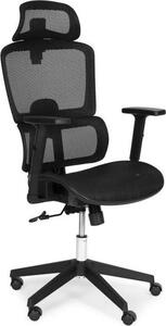 ModernHome 9591 Sedia ergonomica da ufficio con poggiatesta, nera