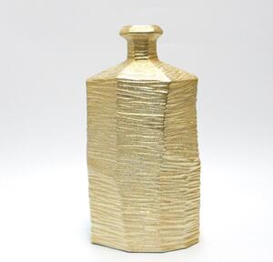 Vaso bottiglia ceramica oro Oakom