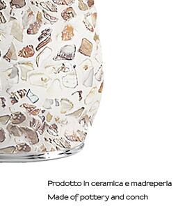 Bicchiere porta spazzolini Marina in ceramica beige