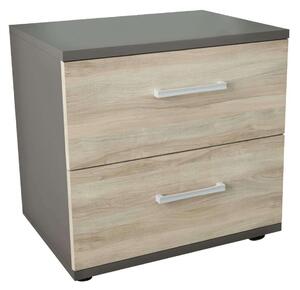 HARALD - comodino 2 cassetti moderno