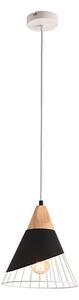 Lampadario a sospensione con filo IRIS 1xE27/40W/230V nero