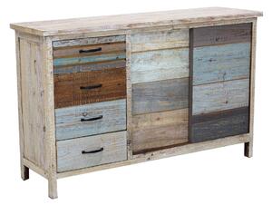 COLORWOOD - credenza quattro cassetti in legno colorato