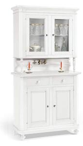 CHELSEY - credenza con vetrina in legno massello