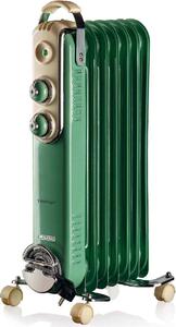 Ariete Radiatore Termosifone Elettrico ad Olio Stufa Portatile 7 Elementi Potenza 1500 Watt colore Verde - 00B083704AR0