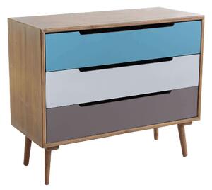 ADELINE - mobile 3 cassetti in mdf multicolor