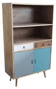 ADELINE - mobiletto 2 ripiani 2 ante e 2 cassetti in mdf multicolor