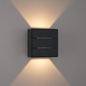 Brilagi - Lampada da parete LED per esterni DOUBLERAY LINE LED/6W/230V nero IP54