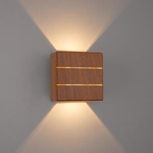 Brilagi - Applique LED da esterno DOUBLERAY LINE LED/6W/230V, finitura effetto legno, IP54