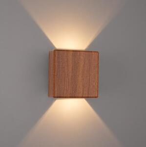 Brilagi - Applique da esterno a LED DOUBLERAY LED/6W/230V finitura effetto legno IP54