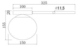 Ondaluce - Lampada da parete JEWEL 1xE14/10W/230V nero/nero fumé