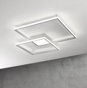 Ondaluce - Plafoniera da soffitto dimmerabile a LED DOWEL LED/46W/230V 55x55 cm, argento