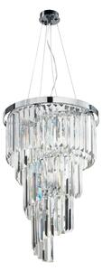 Ondaluce - Lampadario in cristallo sospeso a cavo ALEXANDER 7xE14/10W/230V cromo lucido