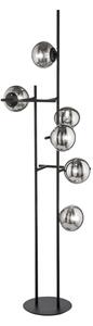Ondaluce - Lampada da terra JEWEL 6xE14/10W/230V 166 cm nero/nero fumé
