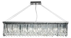Ondaluce - Lampadario in cristallo sospeso con cavo BATIDA 8xE14/10W/230V cromo lucido