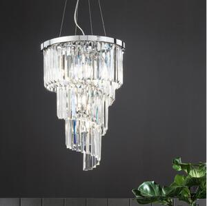 Ondaluce - Lampadario in cristallo sospeso a cavo ALEXANDER 7xE14/10W/230V cromo lucido