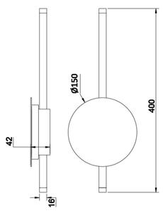 Ondaluce - Applique LED dimmerabile JAMES LED/16W/230V dorata