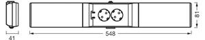 Osram - Lampada a LED sottopensile dimmerabile con prese UNDERCABINET LED/10W/230V nero