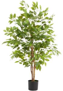 TecTake GmbH 405609 albero di ficus artificiale fida, texture realistica - 120 cm