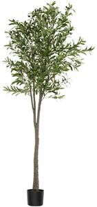 TecTake GmbH 405602 albero di ulivo artificiale oleand, texture realistica - 210 cm