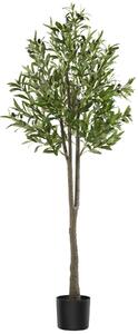 TecTake GmbH 405600 albero di ulivo artificiale oleand, texture realistica - 150 cm