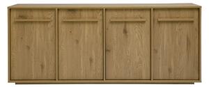 Credenza finitura legno chiaro quercia 4 ante L180 cm LOTHAIRE