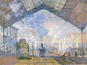 Riproduzione The Gare St Lazare 1877, Claude Monet