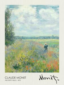 Riproduzione The Poppy Field Near Argenteuil 1873, Claude Monet