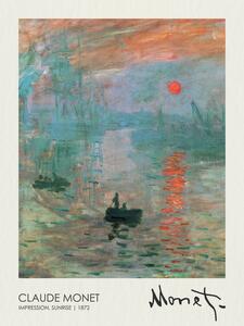 Riproduzione Impression Sunrise 1872, Claude Monet