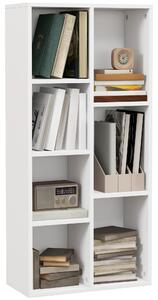 HOMCOM Libreria Moderna a Cubi con 7 Ripiani, in Legno Truciolato, 50x24x106 cm, Bianca|Aosom