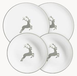Set di 4 stoviglie fatte a mano Grauer Hirsch, 2 persone