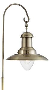 Searchlight Lampada da terra Fisherman, metallo, colore ottone antico, E27, 161 cm