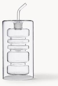 Distributore aceto e olio in vetro borosilicato fatto a mano Rings alt. 19 cm