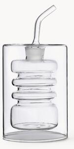 Distributore aceto e olio in vetro borosilicato fatto a mano Rings alt. 16 cm