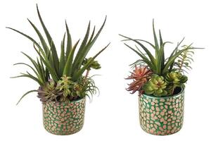 Set 2 vasi con piante artificiali L'Oca Nera