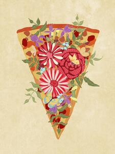 Illustrazione Slice of flower pizza, Raissa Oltmanns
