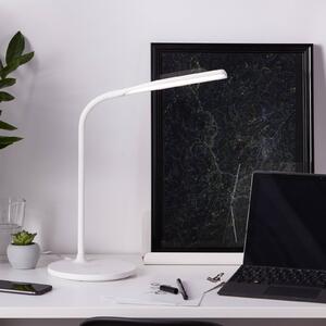 Brilliant Lampada da scrivania a LED Joni, bianca, altezza 34 cm, CCT, dimmerabile