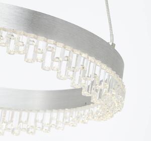 Brilliant Lampada a sospensione Aurora LED, alluminio, Ø 30 cm, alluminio, CCT