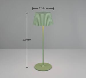 Reality Leuchten Lampada LED da tavolo Suarez, verde, altezza 39 cm, metallo